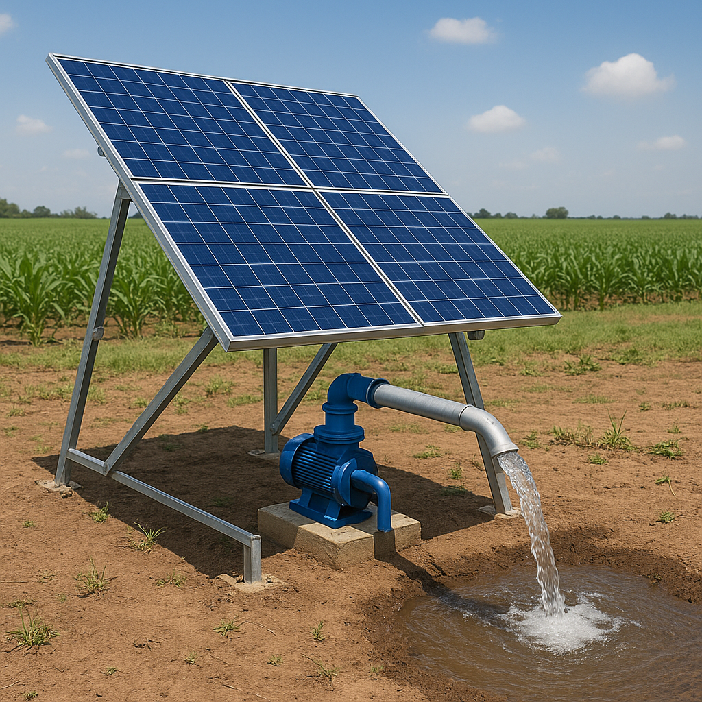 Solar pump structure